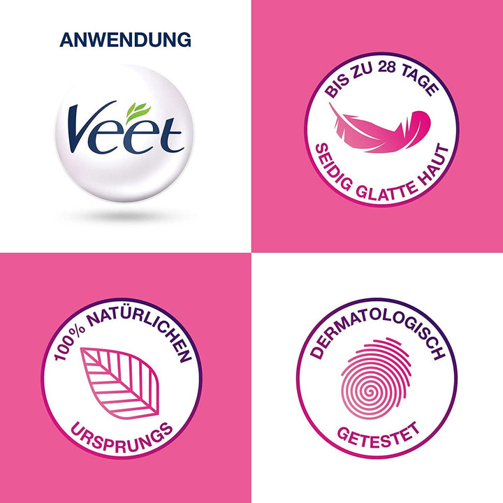 Veet Sugaring Zuckerpaste mit Arganöl zur Haarentfernung für spürbar glatte Haut für bis zu 4 Wochen