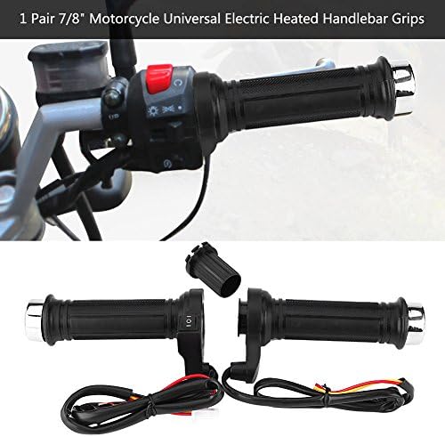 1 Paar Motorradgriffe Universal Elektrisch beheizt Motorrad Griffe Griffe 22mm (7/8")