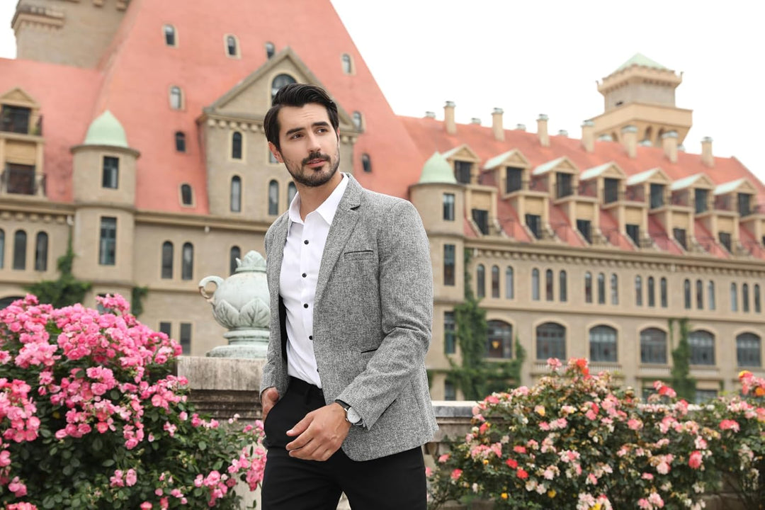 Allthemen Herren Sakko Sportlich Slim Fit Blazer Männer Modern Freizeit Jackett Business Anzugjacke
