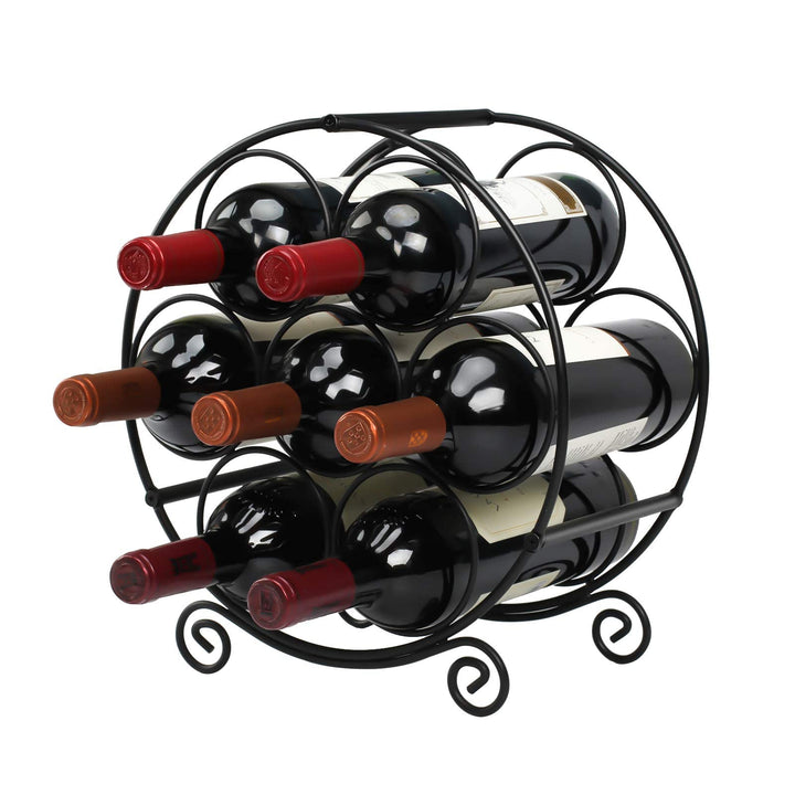 Weinregal Metall Schwarz Flaschenregal Wine Rack Weinflaschenhalter Schrank Shelf Weinhalter Weinstä