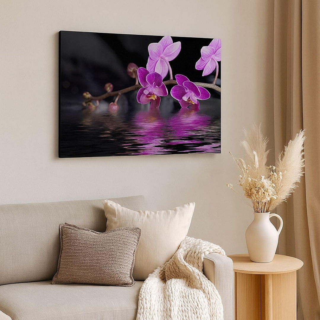 Bilder auf Leinwand Asien exotisch orchidee blume Leinwandbild 70x50cm Wandbilder Dekoration Wohnzim