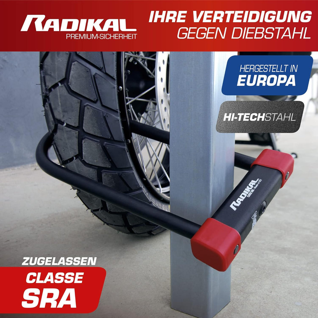 RADIKAL RK120310 Bügelschloss mit CLASSE SRA Zulassung, Durchmesser 18mm 120x310, 120x310