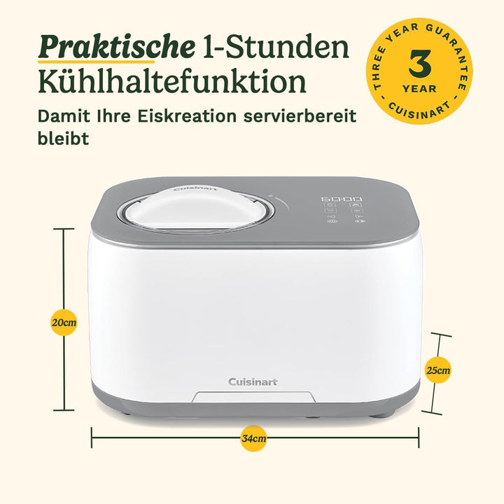Cuisinart FreezeEase – Selbstkühlende Eismaschine | 3 Voreinstellungen | Eiscreme, Sorbet, Frozen Yo