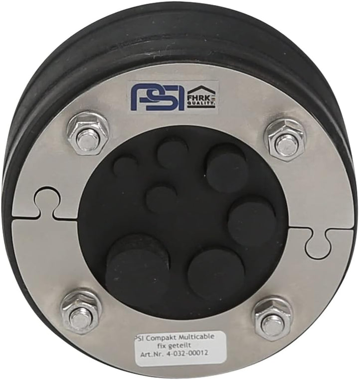 PSI Ringraumdichtung DN 100 mm Multicable ; Mehrfach-Kabeldurchführung für 7 Kabel/Rohre 8/2x10/12/1