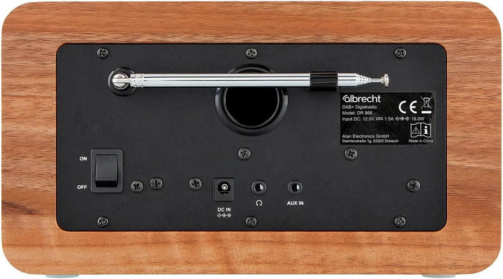 Albrecht DR 866 Seniroren und Blindenradio - mit Sprachausgabe und grossem Display, schwarz, 27866