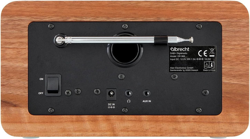 Albrecht DR 866 Seniroren und Blindenradio - mit Sprachausgabe und grossem Display, schwarz, 27866