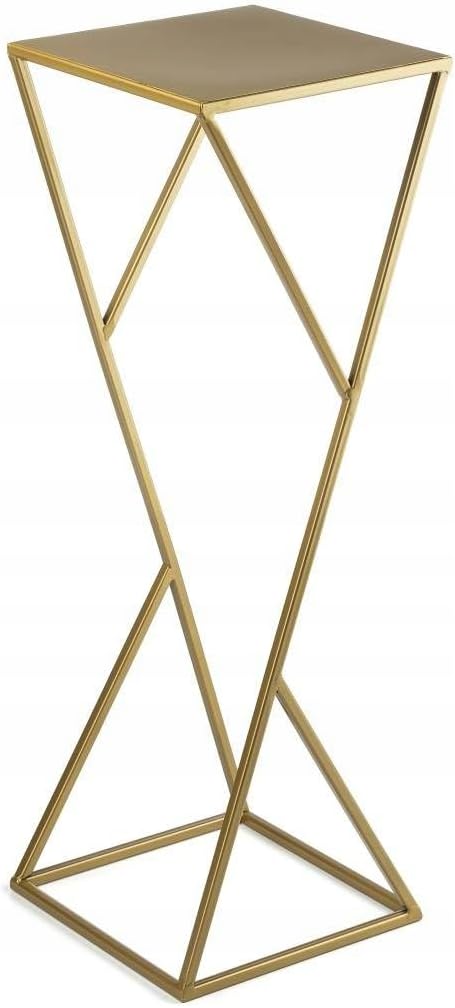 HowHomely Blumenständer Metall 70 x 24 cm - Solider und Minimalistischer Blumenhocker - Gold Pflanze