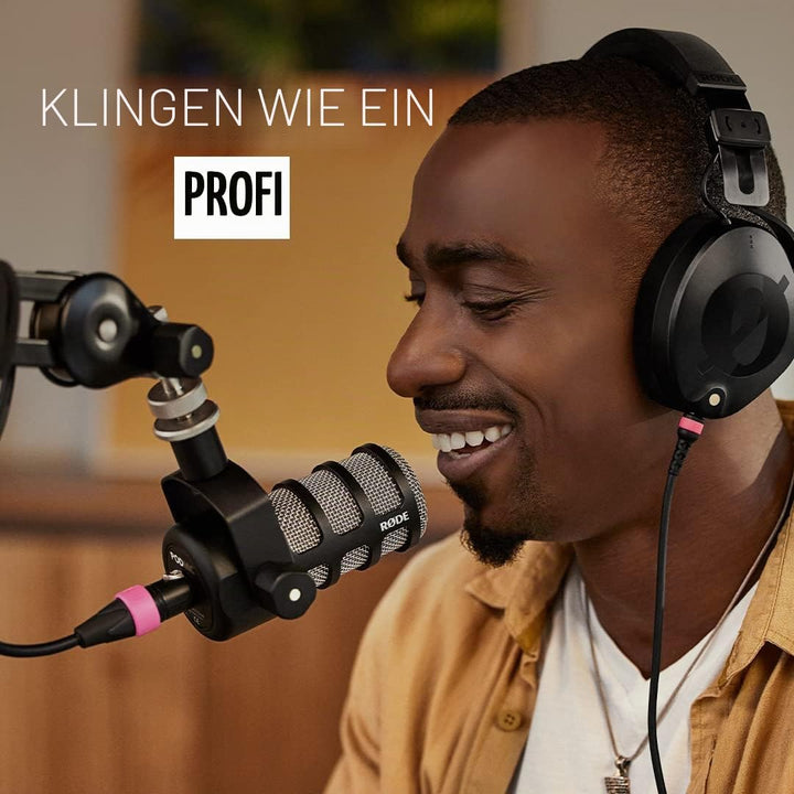 RØDE PodMic Dynamisches Mikrofon mit Rundfunkqualität mit integrierter Schwenkhalterung für Podcasti