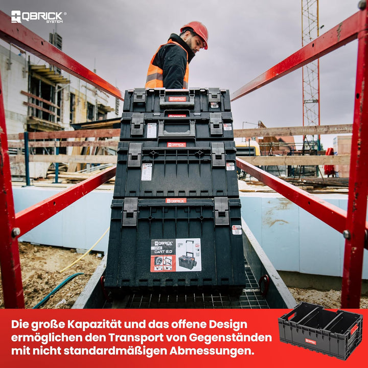 Qbrick System Werkzeugkoffer Werkzeugkasten Leer Werkzeugkiste Box Behälter ONE Box 2.0 Plus Schwarz
