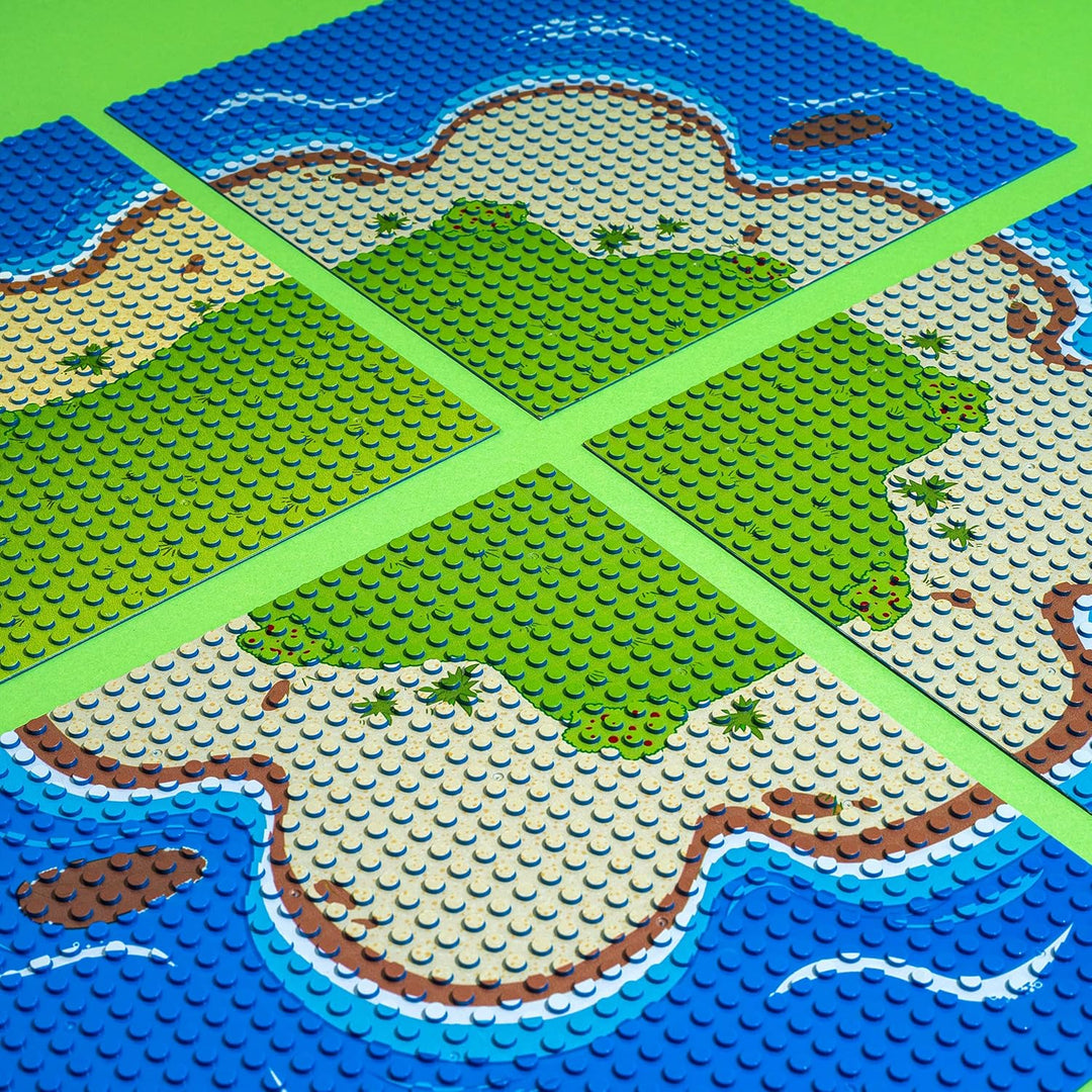 Apostrophe Games Insel Grundplatten für Bausteine Kompatibel mit allen führenden Marken-6 Packung In
