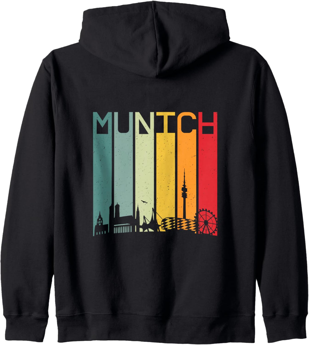 Retro München Skyline Bayern Deutschland Vintage München Kapuzenjacke