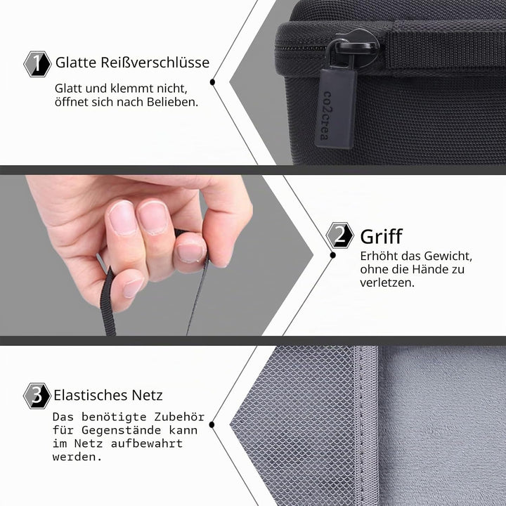co2CREA Hart Reise Schutz Hülle Etui Tasche für Baseus Power Bank 20000mAh PD 65W Externer Akku Tele