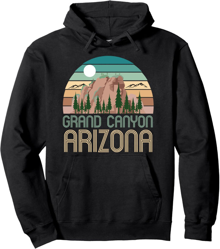 Retro Grand Canyon National Park Artistic Nature & Mountains Pullover Hoodie
