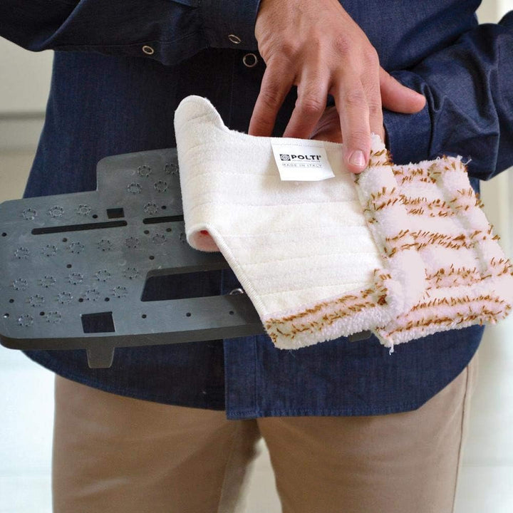 Polti Ersatzmopset, 2 Mops speziell für Parkett, mit Stossabfänger, für Unico.