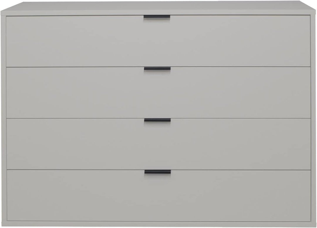 Bonnie/KO_04-119 Kreidegrau matt Lack Schubladenkommode Kommode Sideboard ca. 119 x 87 x 45 cm