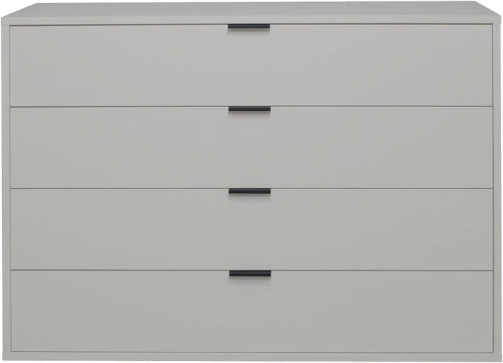 Bonnie/KO_04-119 Kreidegrau matt Lack Schubladenkommode Kommode Sideboard ca. 119 x 87 x 45 cm