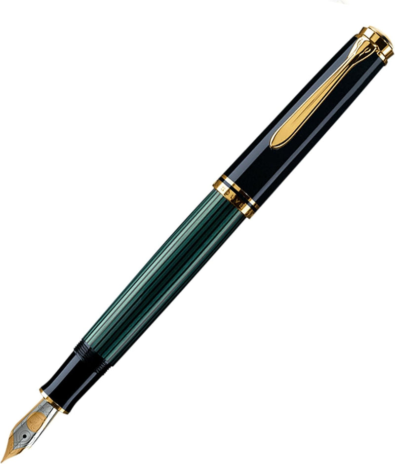 Pelikan Premium M400 Füllfederhalter F Plume schwarz/grün, schwarz/grün