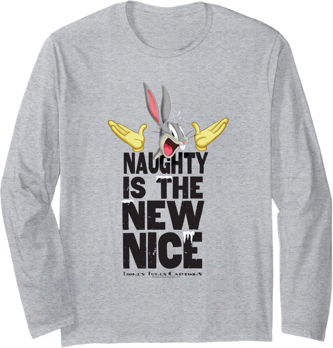 Looney Tunes Bugs Bunny Naughty Christmas Weihnachten Langarmshirt