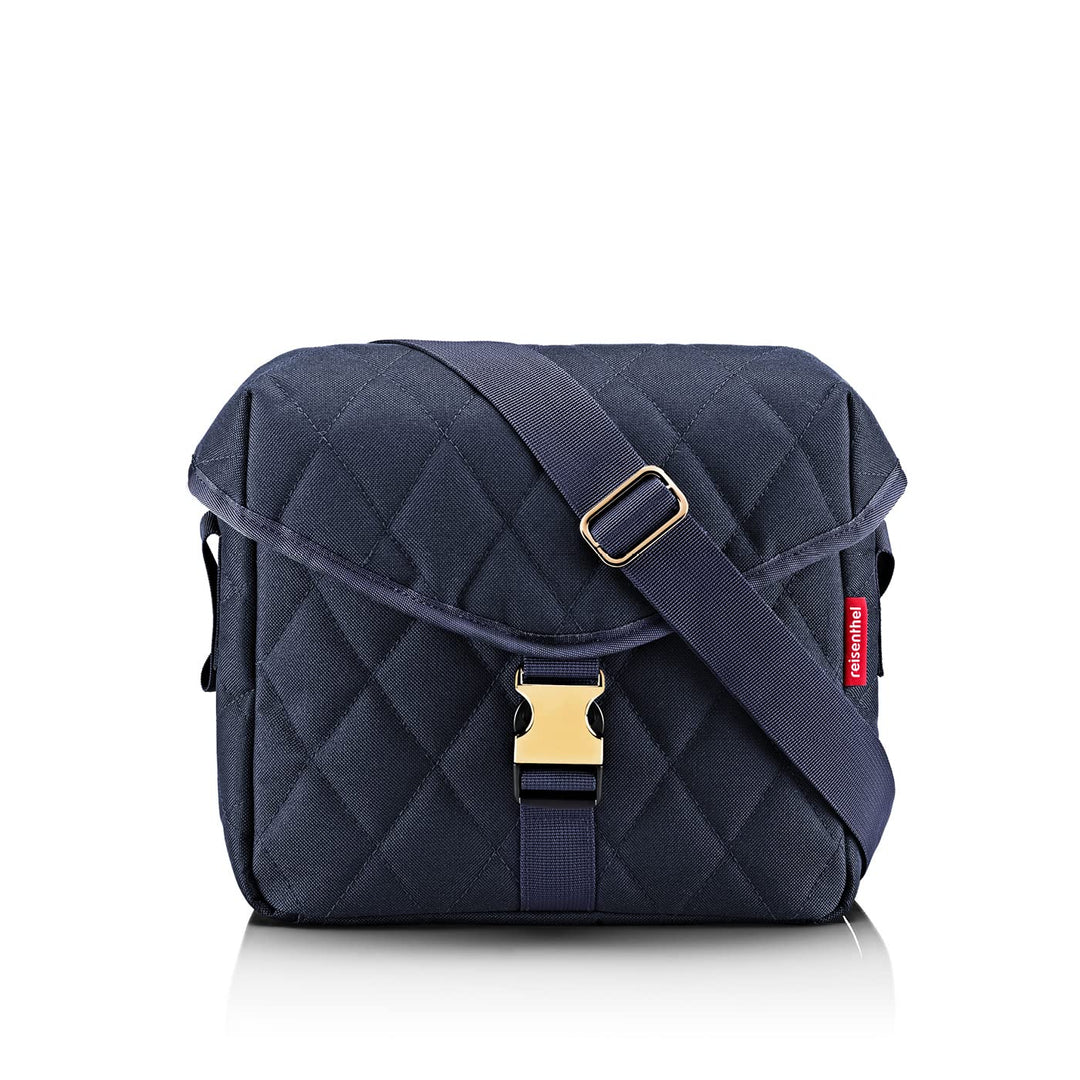 reisenthel saddle bag M rhombus midnight gold - Stylische Umhängetasche im Satteltaschen-Look, Rhomb