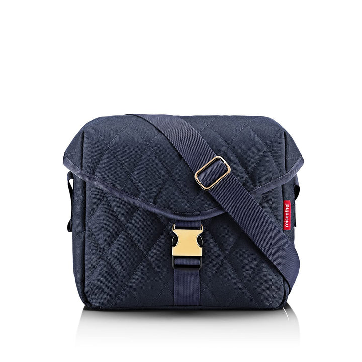 reisenthel saddle bag M rhombus midnight gold - Stylische Umhängetasche im Satteltaschen-Look, Rhomb