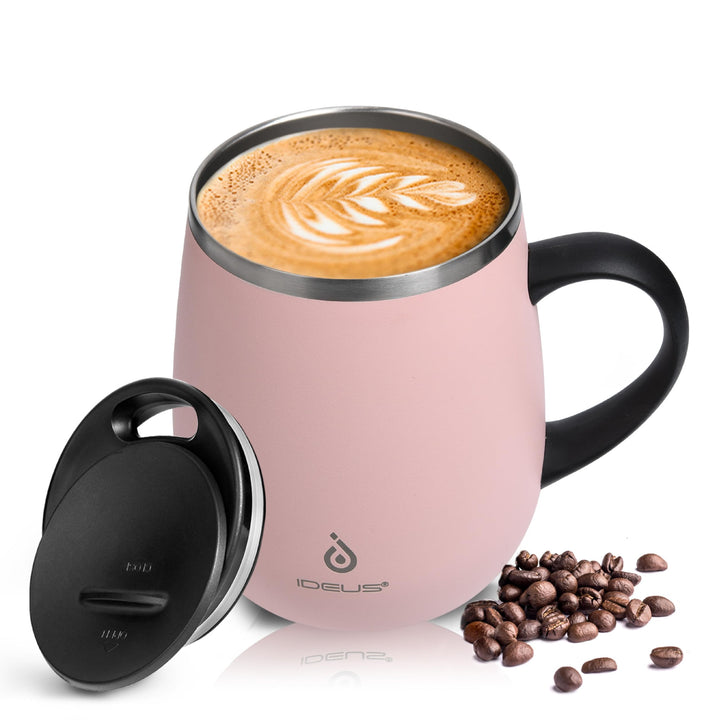 Ideus Kaffeebecher 470 ml (16 oz), doppelwandige vakuumisolierte Kaffee- und Teetasse aus Edelstahl