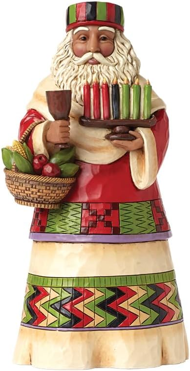 Enesco Jim Shore Heartwood Creek afrikanischer Weihnachtsmann-Stein, Kunstharz, 18 cm, Afrikanischer