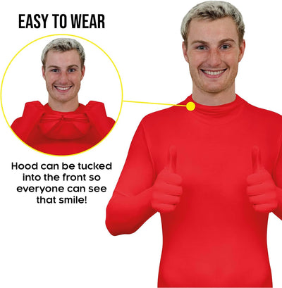 Morphsuits STSREX zweite Haut Kostüm- Ganzkörperkostüm, Unisex – Erwachsene, Rot, XL XL Rot, XL Rot