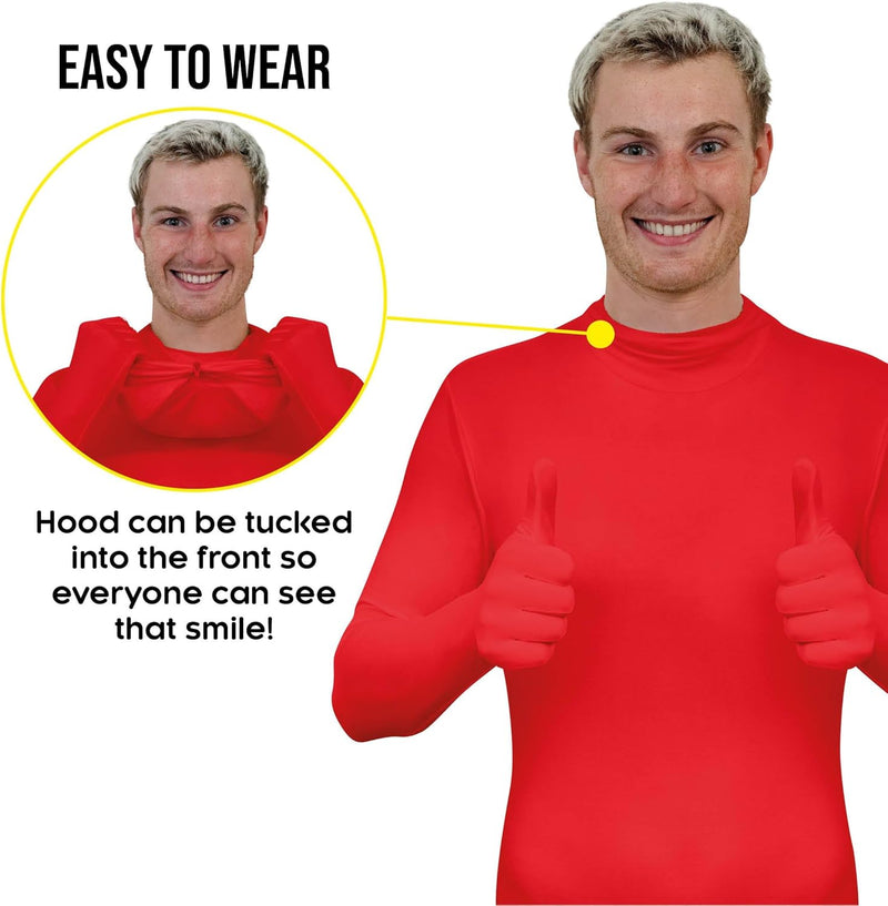Morphsuits STSREX zweite Haut Kostüm- Ganzkörperkostüm, Unisex – Erwachsene, Rot, XL XL Rot, XL Rot
