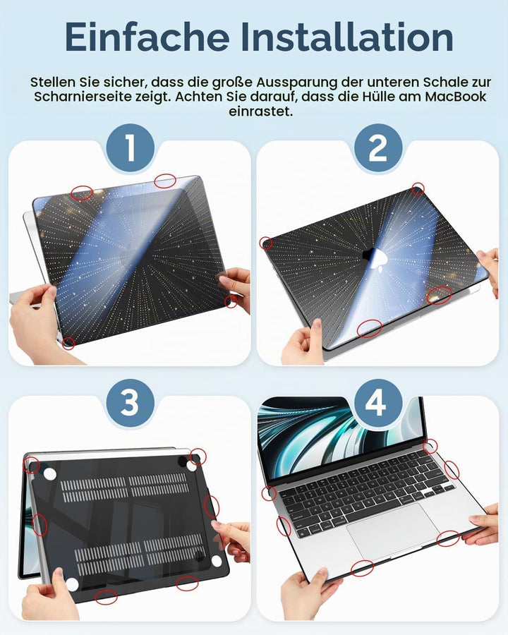 Fintie Hülle Kompatibel mit MacBook Air 13,6 Zoll M5 M4 M3 M2 (2026-2022) A3449 A3240 A3113 A2681, U
