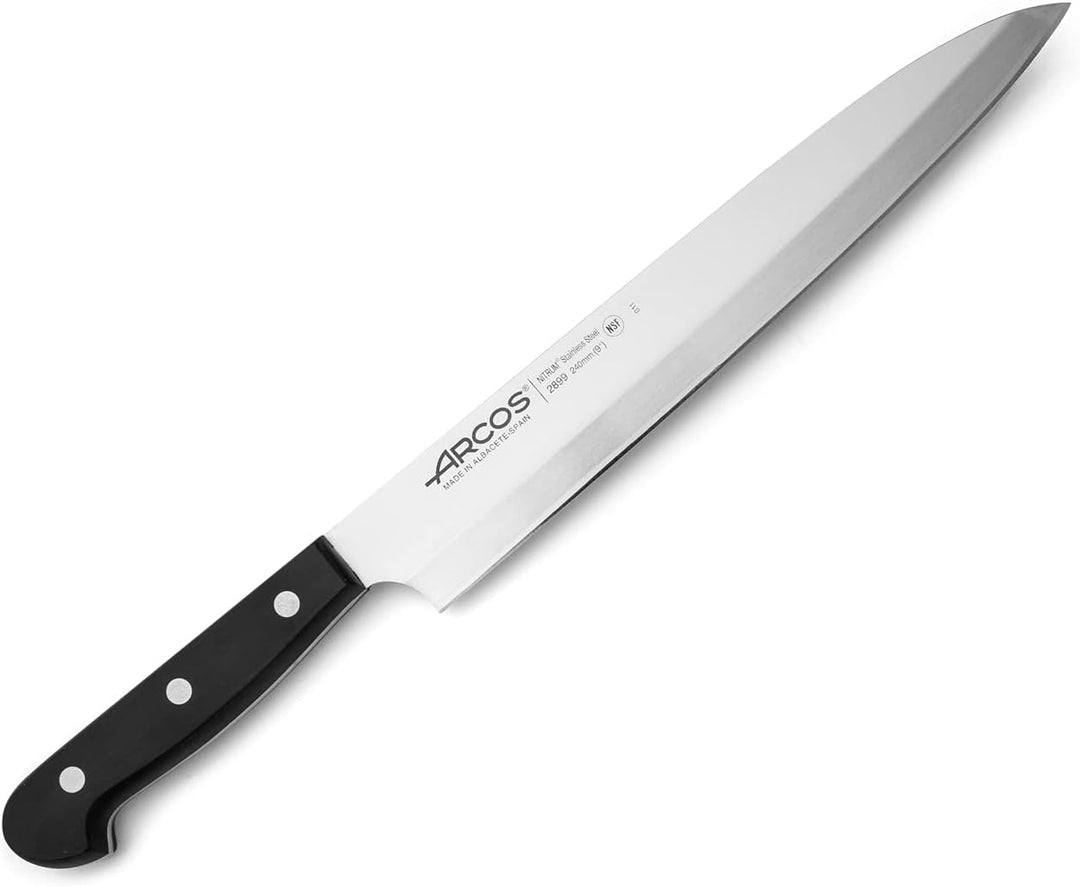 Arcos 289904 Serie Universal - Messer Yanagiba Asiatisches Messer - Klinge Nitrum Edelstahl 240 mm -