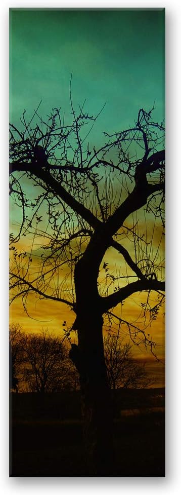 Feeby Leinwand Bilder - Natur - Wald - 40x100 cm- Deko Wohnzimmer - Wandbilder Schlafzimmer - Deko A