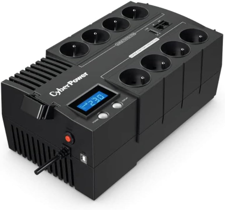 CyberPower Systems BR1000ELCD-FR UPS Power Supply, 230 V, Schwarz