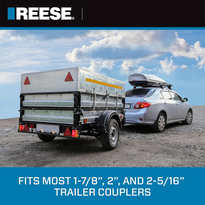 REESE Towpower 72783 Kupplungsschloss, verstellbare Aufbewahrungssicherheit, robuster Stahl, gelb un