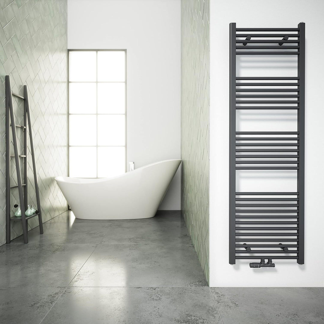 Aquabad Badheizkörper Virgo | Grösse: 50 x 160 cm | Heizleistung 538 Watt | Farbe: Anthrazit | Mitte