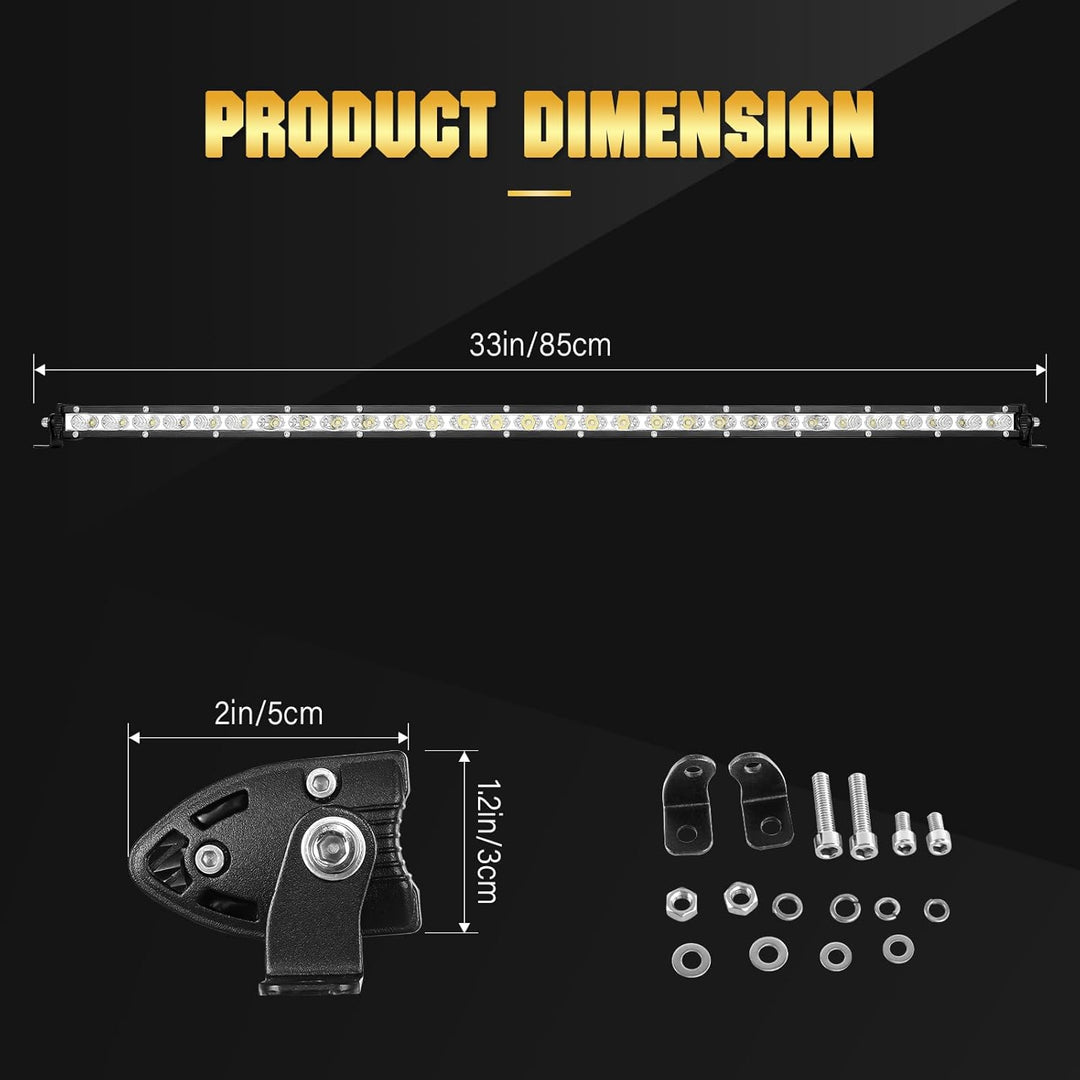 SKYWORLD LED Arbeitsscheinwerfer, 30 Zoll 80 cm 150W Spot Flood Combo Einreihig LED Balken LED Offro