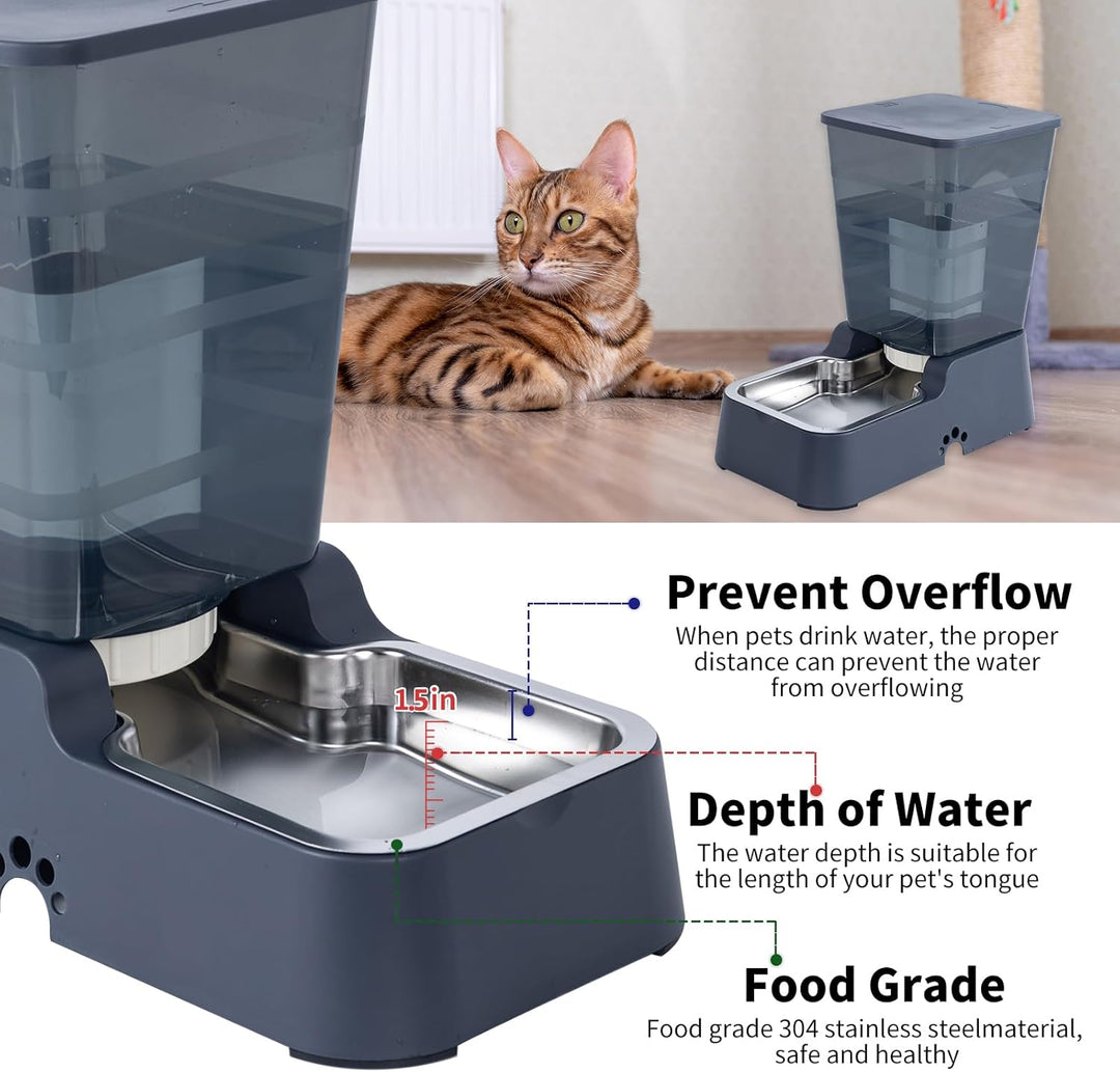 5L Automatischer Hundefutterspender und Hundewasserspender Katzenfutterspender und Katzenwasserspend