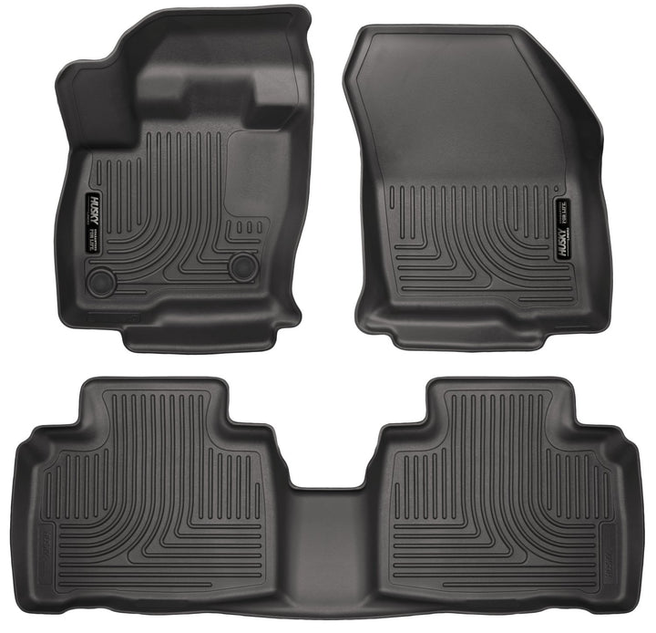Husky Liners - Weatherbeater | Passend für 2015–2023 Ford Edge, vordere und 2. Reihe – Schwarz, 3 St
