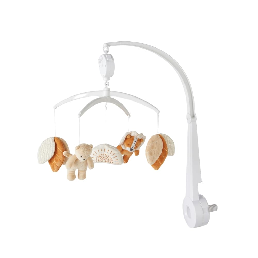 Noukie's - Mobile mit Musik Holz Pastel Babou & Kendi - Mobile Wiege, Gitterbett, Laufstall - Lernsp
