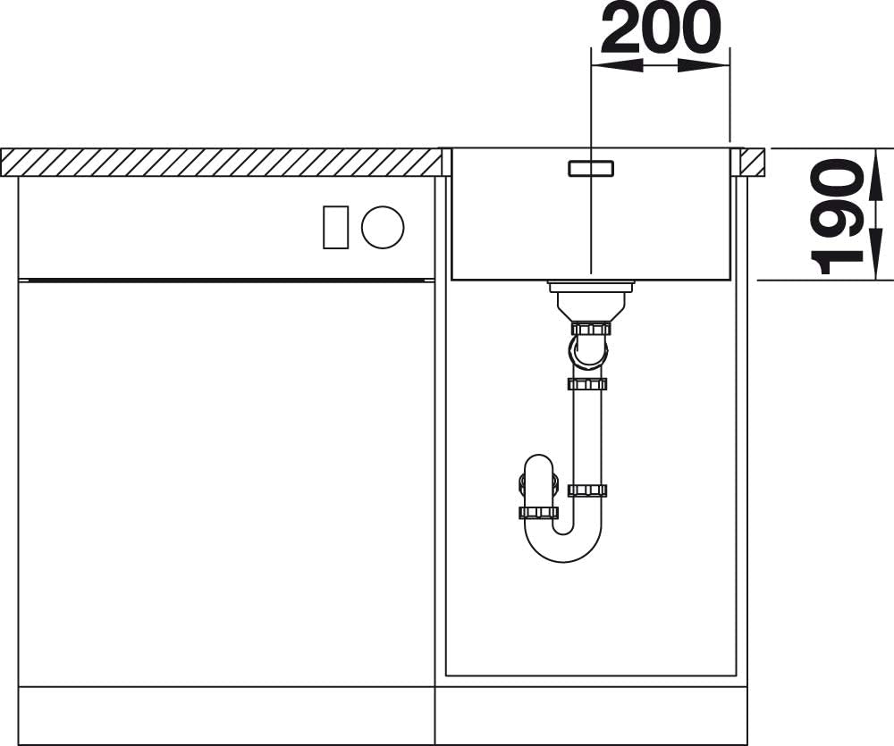 BLANCO ANDANO 400-IF | Edelstahl | Einbauart: Einbau von Oben & Flächenbündig | ohne Ablauffernbedie