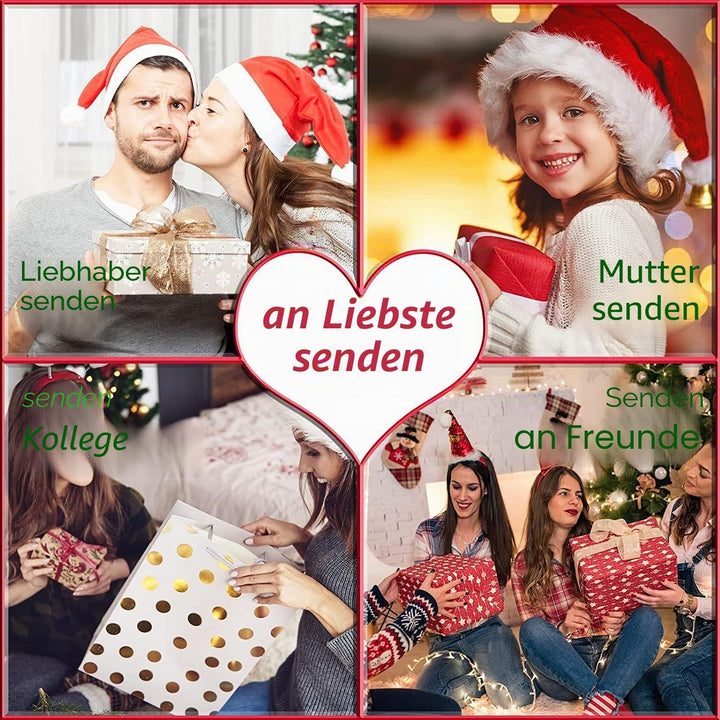 Weihnachts-Duftkerzen, Geschenke für Frauen: 4 Stück Aromatherapie-Kerzen, Kürbis, Zimt, Lavendel, Z