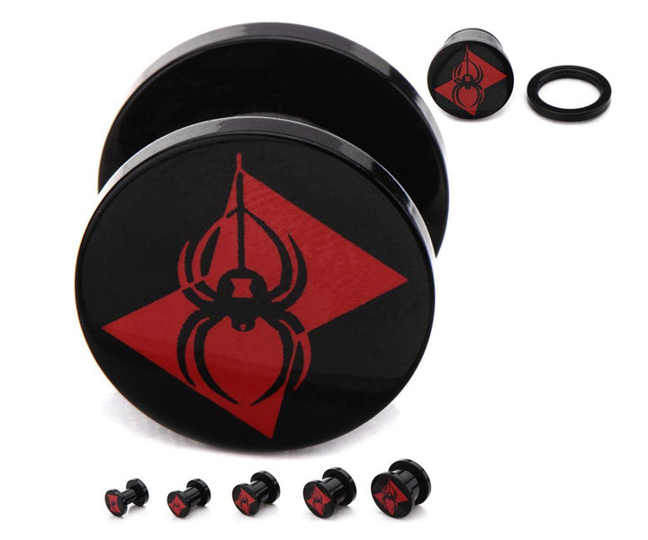 Marvel Comics Avengers Black Widow Logo Acryl Schraube Fit Plugs 4G-2,5 cm 00G, 00G