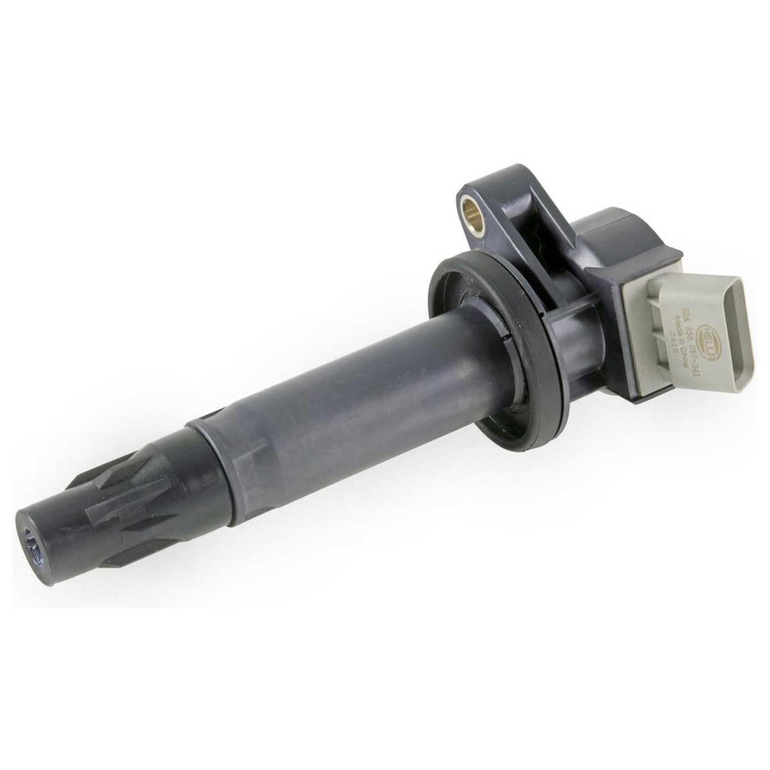 HELLA 5DA 358 057-341 Zündspule - 12V - 4-polig - Kerzenschachtzündspule - geschraubt