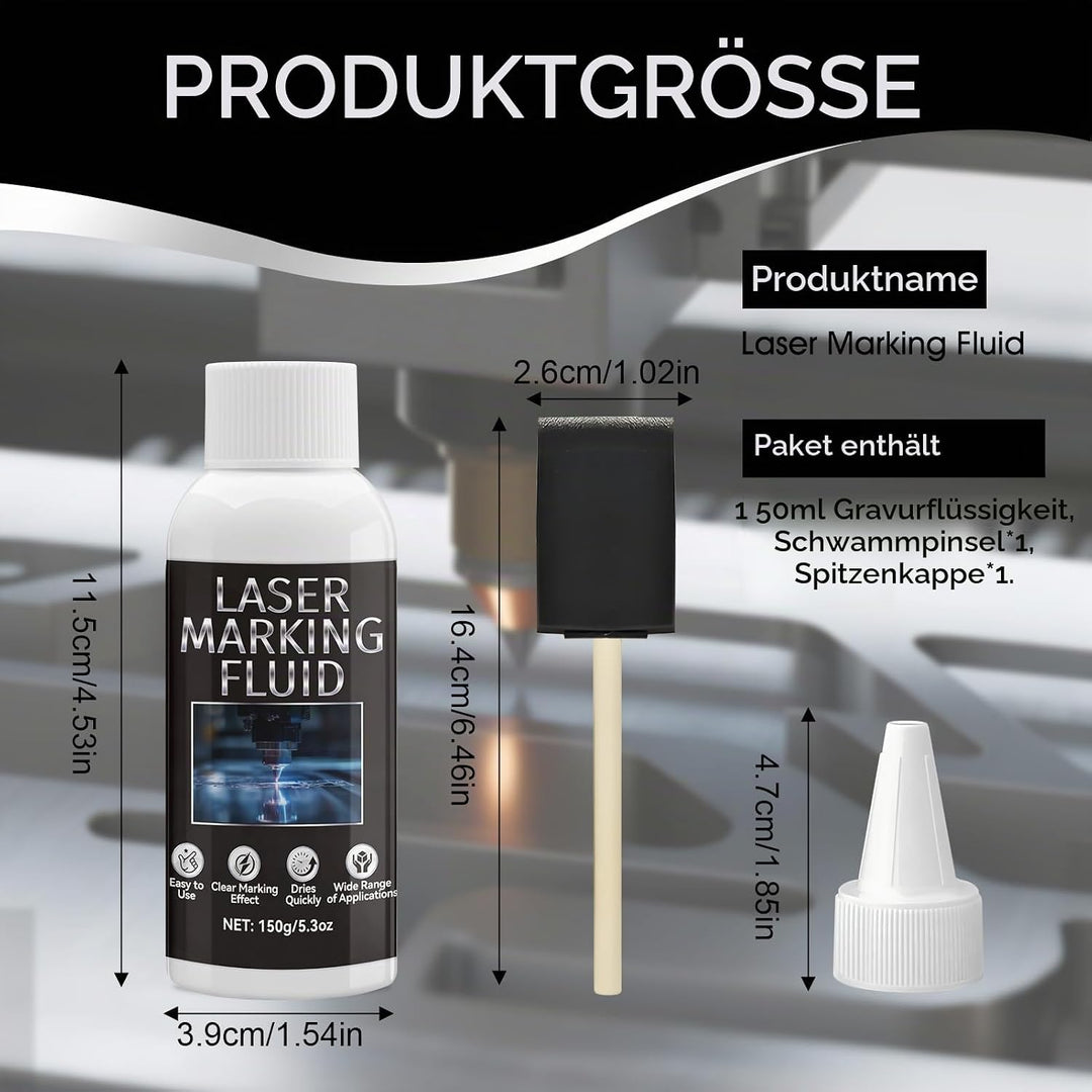 Laser Markierungsspray, Laser Gravur Spray, Lasermarkierungsflüssigkeit, Geeignet für Lasergravuren