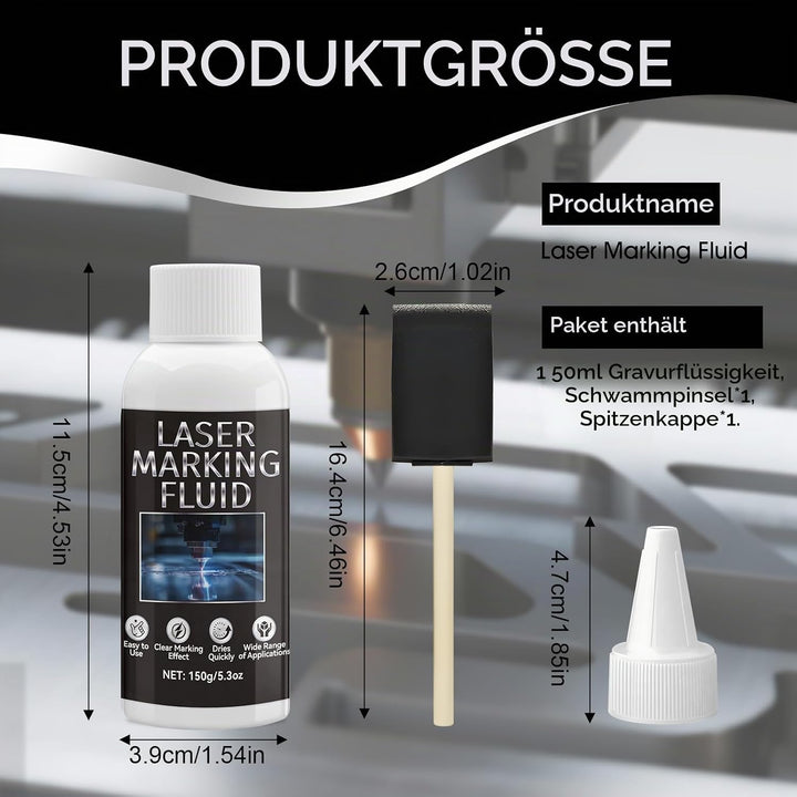 Laser Markierungsspray, Laser Gravur Spray, Lasermarkierungsflüssigkeit, Geeignet für Lasergravuren
