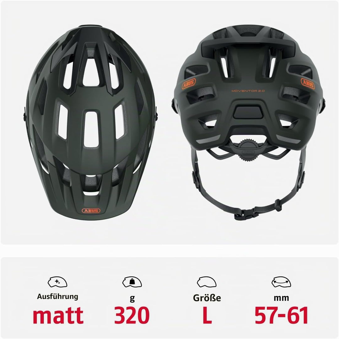 ABUS MTB-Helm Moventor 2.0 - komfortabler Fahrradhelm fürs Gelände - All-Mountain-Helm - für Damen u