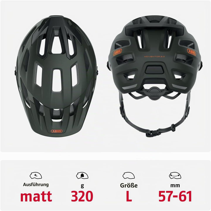 ABUS MTB-Helm Moventor 2.0 - komfortabler Fahrradhelm fürs Gelände - All-Mountain-Helm - für Damen u