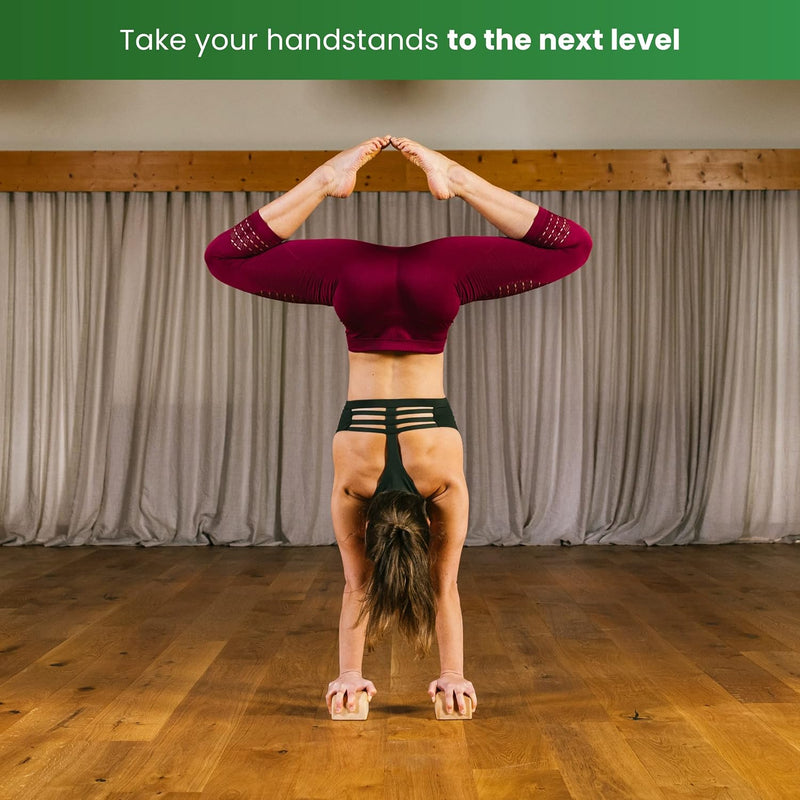 WOODPOWER BalanceBlocks - I Handstand-Klötze & Yoga Block in einem - unterstütze Deine Handgelenke b