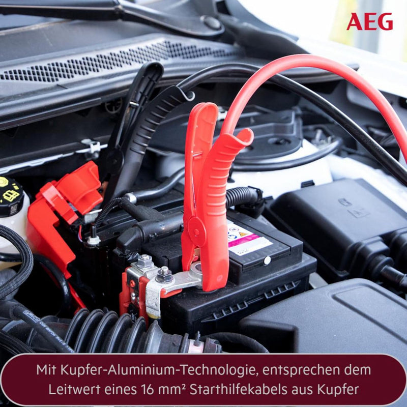 AEG Automotive 97203 Starthilfekabel SK 16 "Alu-Tec", für 12 Volt und 24 Volt, in Aufbewahrungstasch