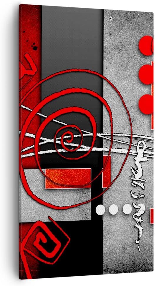 Bilder auf Leinwand 55x100cm Leinwandbild mit Rahmen Grafik geometrische figuren kreis Gross Wanddek
