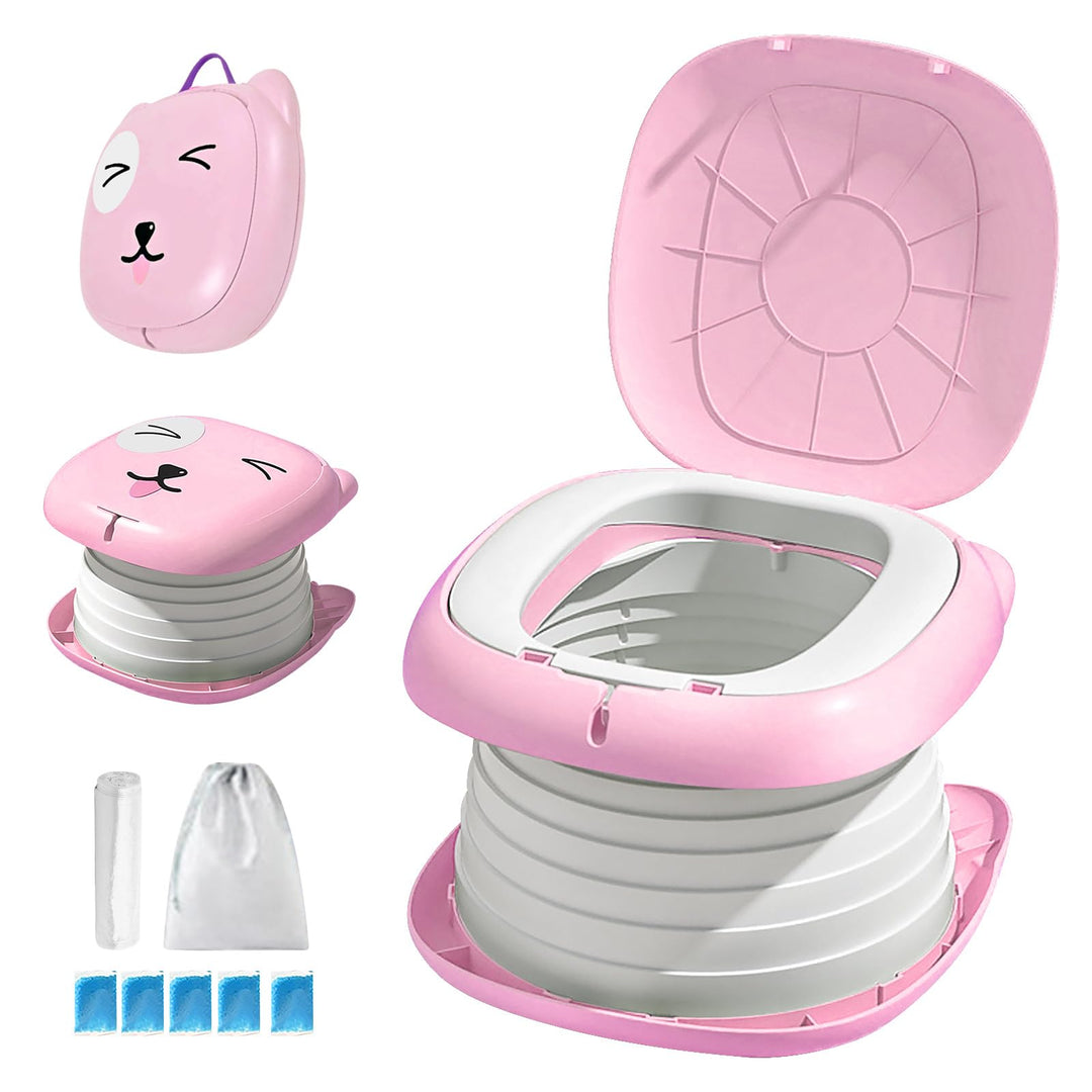 Faltbarer Toilettensitz für Kinder, Reisetöpfchen für Auto, Outdoor &amp; Indoor, Praktisch für Camping